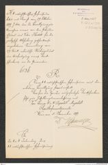 k.k. naturhistorisches Hofmuseum, Intendanzakten 1885-1896 (Hauer), Aktenzahl Z.682/1889, Seite 1